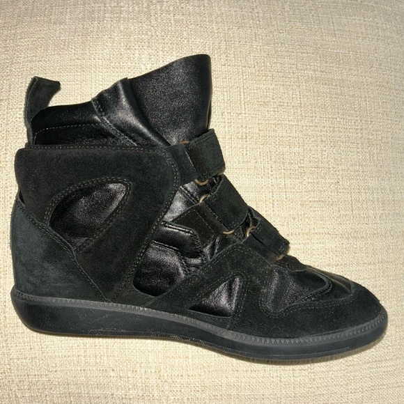 Isabel Marant Bekett Wedge Leather Suede Sneakers - Picture 6 of 8